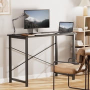 EDX Modern 55 in Simple Computer Desk with Storage Bag and Iron Hook, Black