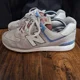 thumbnail image 3 of New Balance Mens Size 11.5US 574 Grey Beige Light Blue Suede Sneakers, 3 of 6