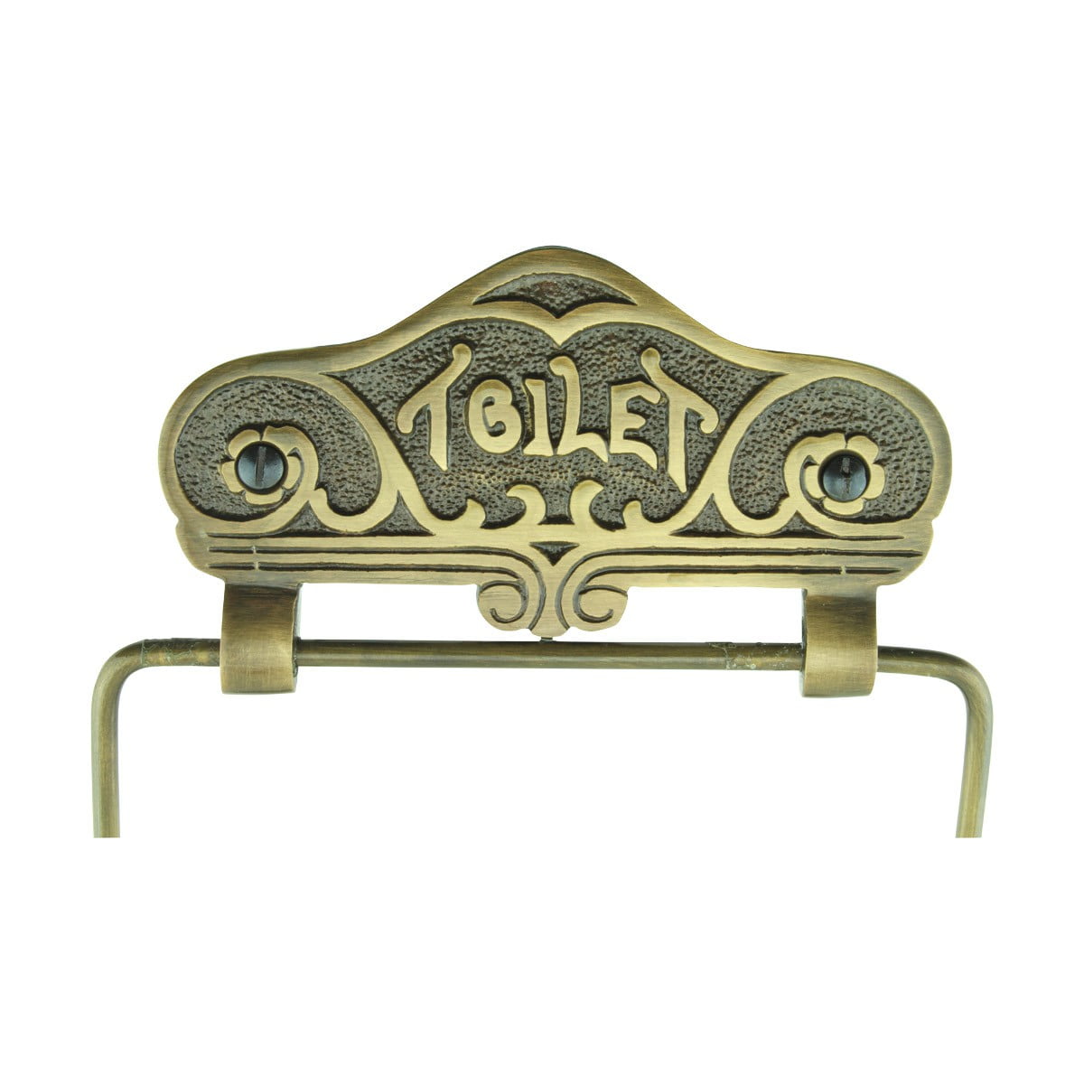 Renovators Supply Wall mount Toilet Tissue Paper Holder 7.5"H x5.5"W x1"Proj. Antique Brass Finish