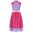 thumbnail image 2 of Alvivi Girls Sleeveless Lyrical Praise Dance Dress Chiffon Dancing Skirt Liturgical Worship Hot Pink&Lavender 6, 2 of 7