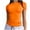 Orange, variant on hotojiny Going out Tops for Women Casual Basic Crew Neck Tight T Shirts Fashion Solid Slim Short Sleeve Ruched Tee