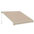 thumbnail image 3 of AECOJOY 8' x 10' Manual Retractable Patio Awning,Outdoor Awning Retractable Sunshade Shelter-Beige, 3 of 9