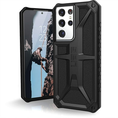 UAG Samsung Galaxy S21 Ultra 5G Case [6.8-inch screen] Rugged Lightweight Slim Shockproof Premium Monarch Protective Cover, Black