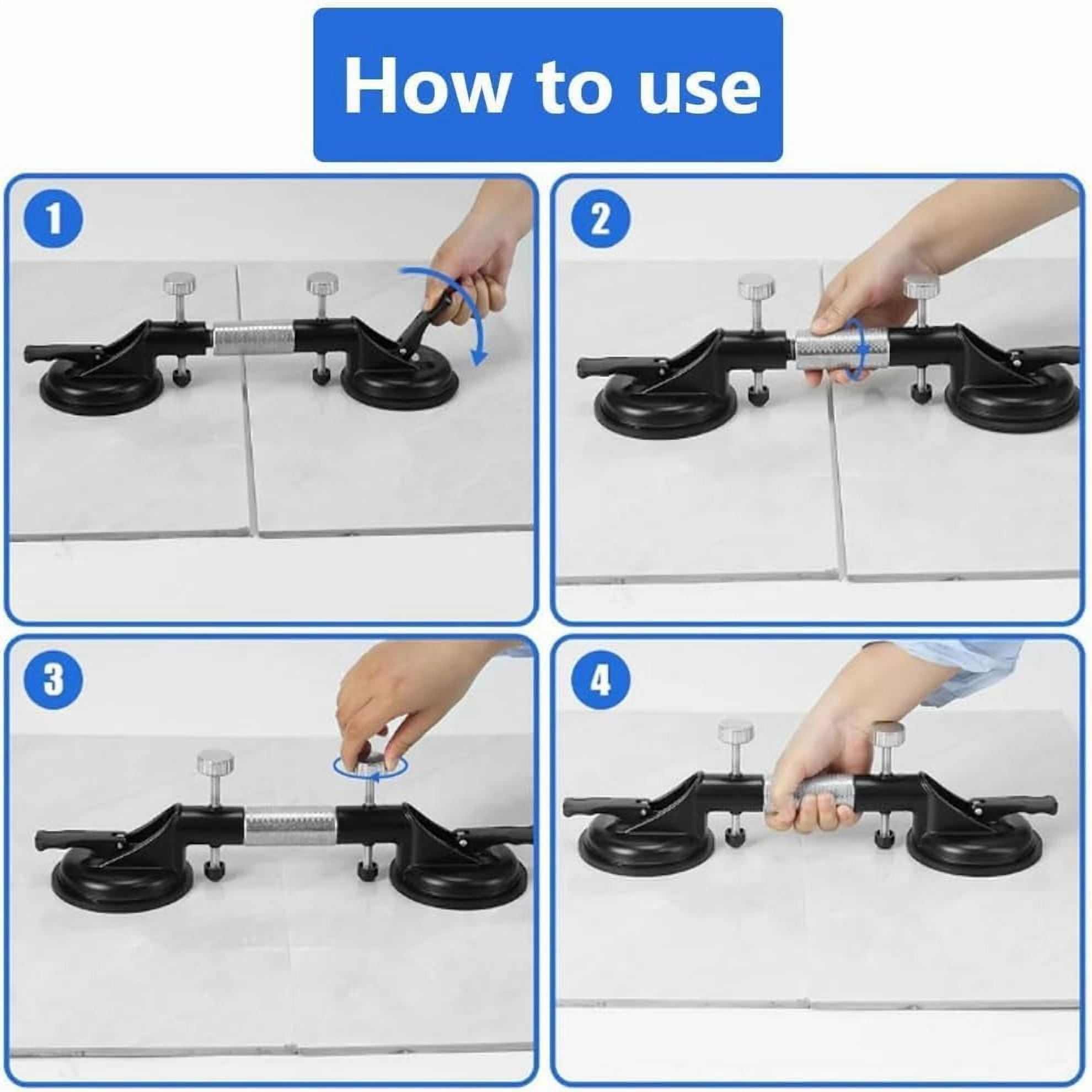 Zunife Pro 2026 Upgraded Countertop Seam Setter Clamps - Adjustable Alignment & Leveling Tool for Granite, Marble, Quartz, Stone & Glass Installation (Yellow)