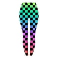 thumbnail image 4 of Leesechin Womens Leggings Plus Size Women's Plaid Printed Tight Yoga Pants Long Pants Inside and Outside Can Wear Leggings Yoga Pants, 4 of 4