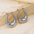 thumbnail image 4 of Vemhel Hoop Earrings for Women, Lightweight 14k Gold Plated Hoops Earrings, Hypoallergenic Oval Silver Hoops Earrings, Vacuum Gold Hoop Earrings for Women Gifts, 4 of 5