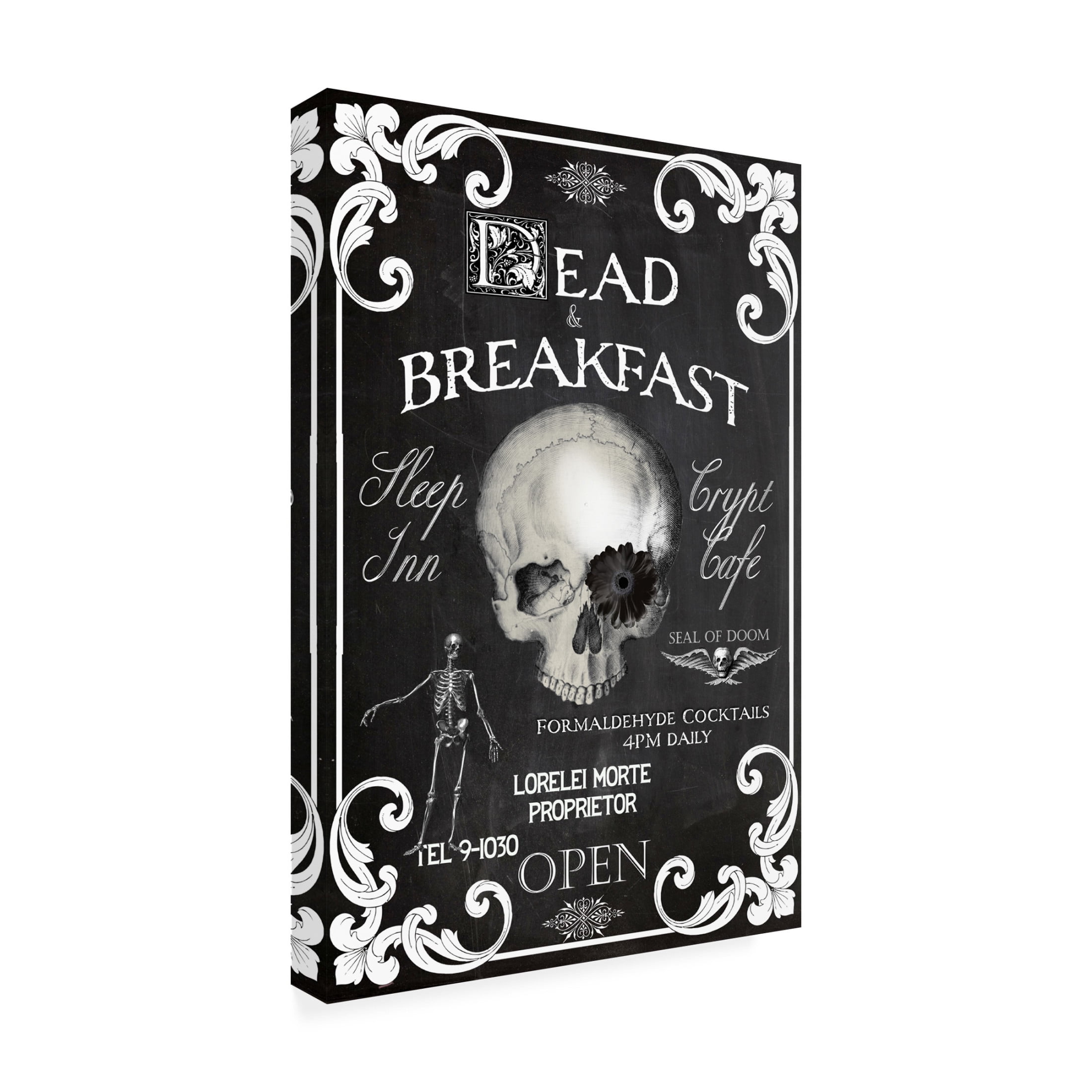 Canvas Wall Art - Sasha 'Dead and Breakfast' Wall Art for Living Room, Bedroom, or Office Décor by Trademark Fine Art - 30 x 47 Inches