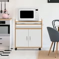 thumbnail image 4 of Costway Chariot de Cuisine Roulant avec Micro-Ondes et Armoire de Rangement avec Étagère Amovible, 4 of 10