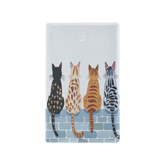 Four Cats Light Switch Cover Switch Plate Outlet Cover Plug Cover for Electrical Outlet