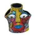 thumbnail image 3 of Maceta con forma de cabeza Zulema colorida para plantas escultura de resina, 3 of 8