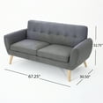 thumbnail image 4 of GDF Studio Sofa, Dark Gray Wood, 4 of 10