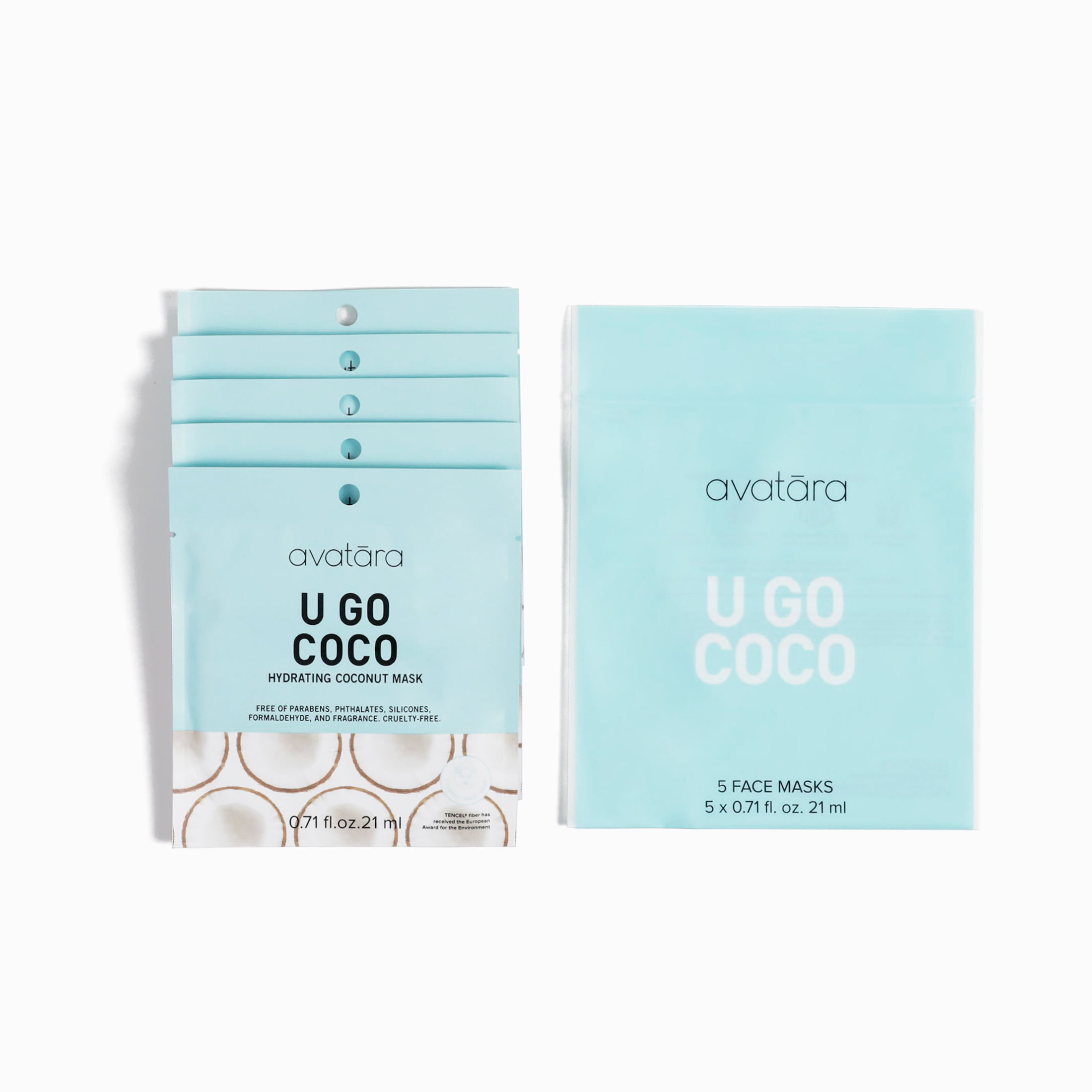 Avatara U Go Coco Face Mask, 5 Pack