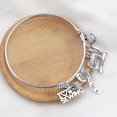 thumbnail image 3 of Pendant Bangle Stainless Steel Adjustable Lightweight Sewing Bangle Hand Jewelry, 3 of 10