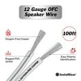 thumbnail image 3 of Cable de altavoz InstallGear, calibre 12, 30,5 m, blanco, 100 pies, 3 of 6