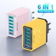 thumbnail image 2 of 6 Ports USB Charger 3.1A Fast Charger 6 in 1 Multi Charger US Plug Charger Adapter, 2 of 7
