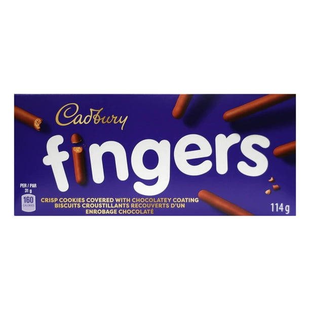 Cadbury Fingers Biscuits enrobes de chocolat au lait 114g