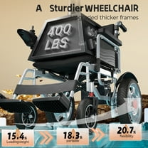 Edcsi Motorized Wheelchairs for Seniors, Electric Wheelchairs for Adults, Travel Folding Portable Mobility Scooter, Lightweight Compact Fold Power Wheelchair, Foldable Electric Wheelchair