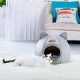 thumbnail image 3 of ‌Winter Dog House Tent Warm Foldable Pet Bed for Small Medium Dogs Cats Indoor Outdoor Use Soft Kennel with Removable Pad‌, 3 of 4