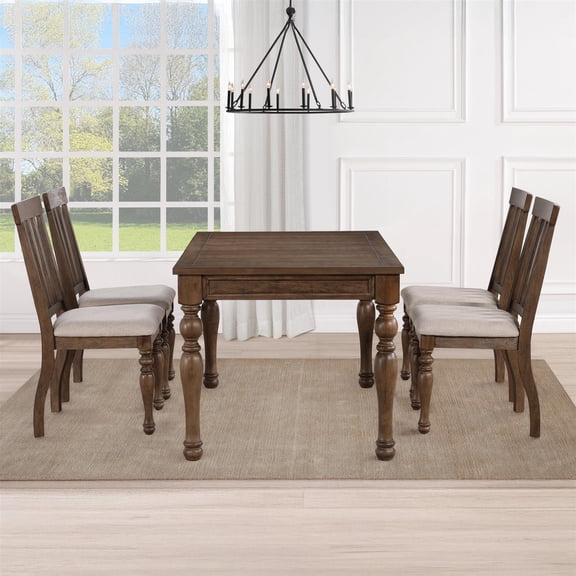 Steve Silver Joanna 5-Piece Dining Set in Brown