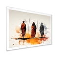 thumbnail image 2 of Designart "Somali Nomadic Tales in Orange I" People Framed Wall Art Decor - Global Orange African Tribal Entryway Framed Wall Art, 2 of 6