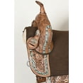 thumbnail image 5 of Hilason Western Horse Trail Barrel Floral Racing American Leather Saddle Brown, 5 of 7