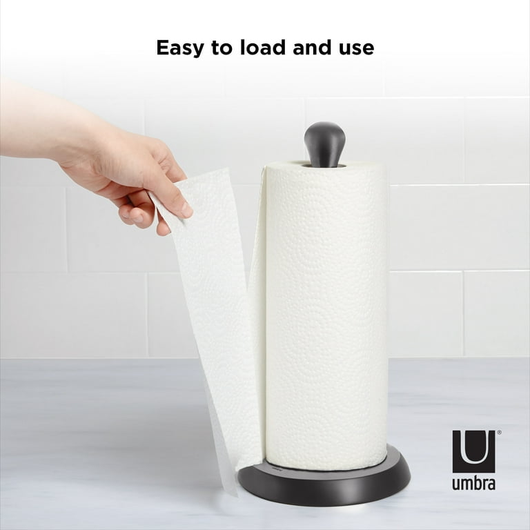 Umbra Black Stainless Steel Tug Paper Towel Holder