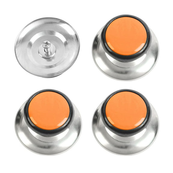 4pcs Pot Lid Knob Handle Plastic Knobs Kitchen Cookware Replacement Orange