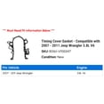 thumbnail image 2 of Timing Cover Gasket - Compatible with 2007 - 2011 Jeep Wrangler 3.8L V6 2008 2009 2010, 2 of 2