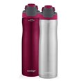 thumbnail image 1 of Contigo AUTOSEAL Chill Stainless Steel Water Bottles, 24 oz, SS/Very Berry & Very Berry, 2-Pack, 1 of 6