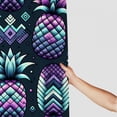 thumbnail image 3 of GOSMITH Shower Curtain Pineapple Satin Pineapple Chevron Satin White, 3 of 6