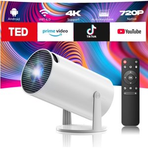 Mini Projector with WiFi and Bluetooth Auto Keystone