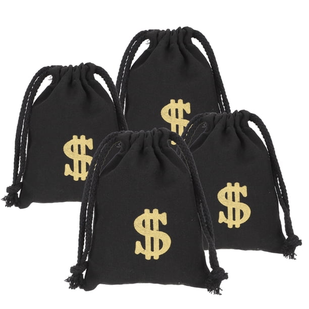 FELTECHELECTR bolsas con cordón con forma de dólar para guardar dinero y regalos.