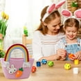 thumbnail image 5 of Matoen Easter Baskets for Kids Woven Bunny Basket with Handle Egg Hunting Easter Bucket for Boys and Girls, 5 of 6