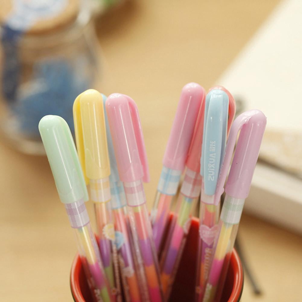 1/20 Pcs Multi Color Rainbow Highlighters Gel Pens Pen Pens Paint Flu  Refills C5U9 