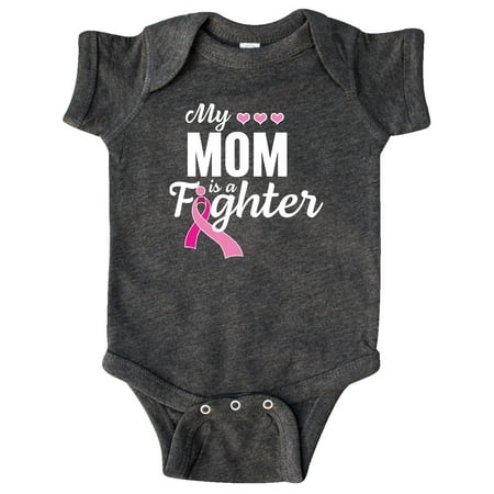 

Inktastic Breast Cancer Awareness My Mom is a Fighter Gift Baby Boy or Baby Girl Bodysuit