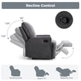 thumbnail image 7 of Bonzy Home Recliner Chair, Adjustable Backrest, Modern Design – Comfortable Manual Recliner for Living Room, Bedroom & Office, Gray, 7 of 7
