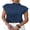 Blue, variant on Womens Short Sleeve Sweater Mock Neck Summer Top Dressy Casual Basic Knit Pullover Shirt White Tops