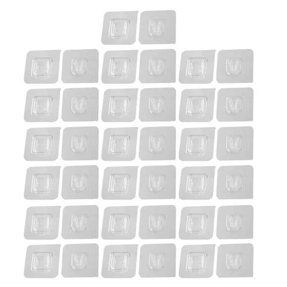 MasteelfCA 20 Sets Double-sided Hooks Storage Rack Wall Hooks Wall Self-adhesive Buckle Hooks