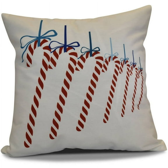 Simply Daisy 16" x 16" Candy Canes Geometric Print Pillow