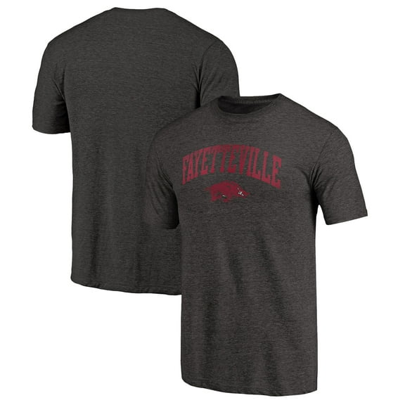 Men's Black Arkansas Razorbacks Arched City Tri-Blend T-Shirt