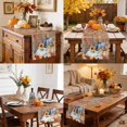 thumbnail image 4 of Fall Pumpkin Squirrel Table Runner - 72 Inch Long Thanksgiving Maple Leaf Vintage Wood Cotton and Linen Blended Dress Scarves Farmhouse Table Runner for Kitchen Dining, Coffee Table, 13" x 72", 4 of 8