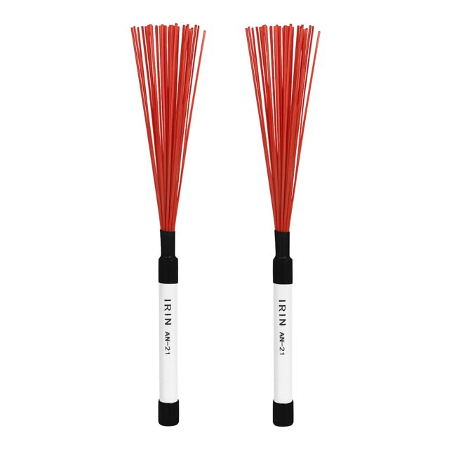 Baquetas de tambor de 42,3 cm de longitud, regalos para adultos, silenciosas, duraderas, crean un sonido ligero, baquetas de cepillo para Jazz Folk Ro