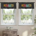 thumbnail image 2 of LALILO Kitchen Curtain Valance Theme Surf And Surfing Aloha Rod Pocket Window Curtain 52"x 18" Set of 2, 2 of 7