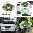 thumbnail image 6 of Yuyamidu St. Patrick's Day Car Hood Cover Highland Cow Auto Side View Mirror Covers Green Hat Automotive Front Hood Cover for Car Sedan Universal Side Mirror Decor Accessories Set of 3, 6 of 7