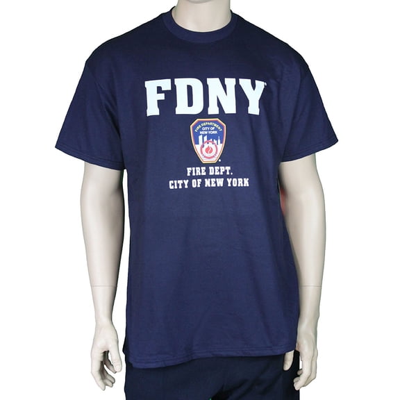 FDNY Short Sleeve with Rescue Print on back T-Shirt Navy 2Xl