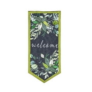 Evergreen Garden Flag Botanical Welcome Estate Double Sided Indoor Outdoor Decor 18" x 12.5"