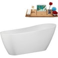 thumbnail image 3 of 67" Streamline B-316-90-BBR Soaking Freestanding Tub and Tray With Internal Drain in Brushed Brass, 3 of 7