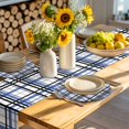 thumbnail image 4 of Blue Black Plaid Round 13 Inch Placemats Set of 6, Farmhouse Blue Black Checkered HeatResistant Non Slip Place Mats for Dining Table, Wipeable Braided Kitchen Table Mats for Housewarming, 4 of 9