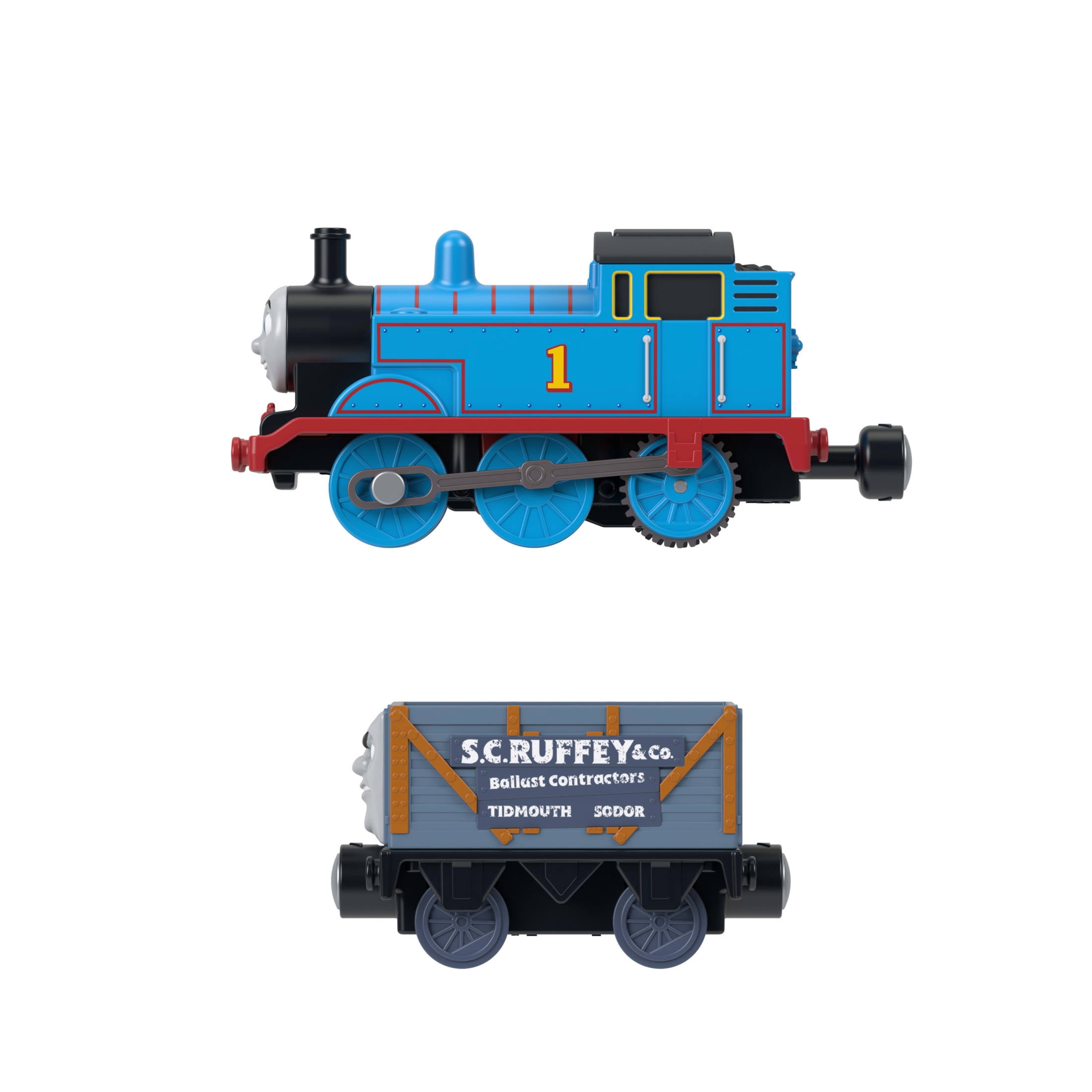 Thomas & Friends by Fisher-Price Motorized Engine, Battery-Powered Thomas Toy Train & S.C. Ruffey Truck