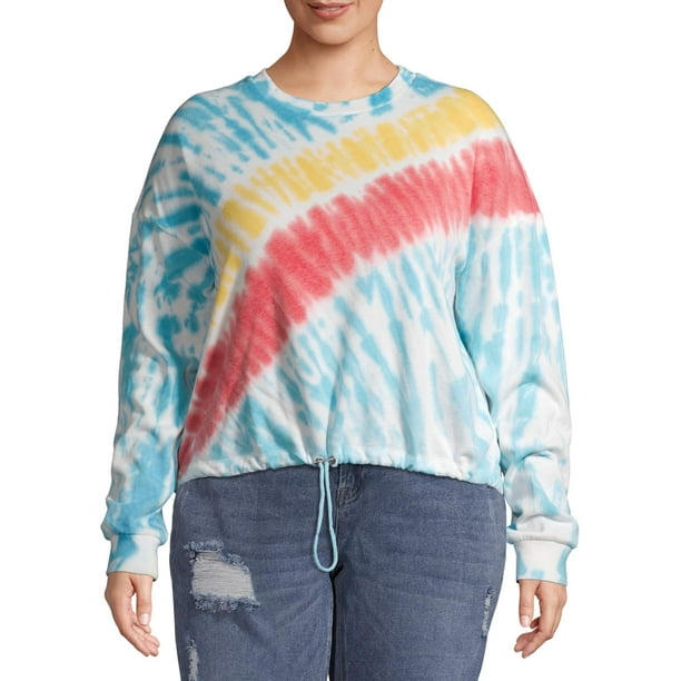 pastel tie dye sweatshirt plus size